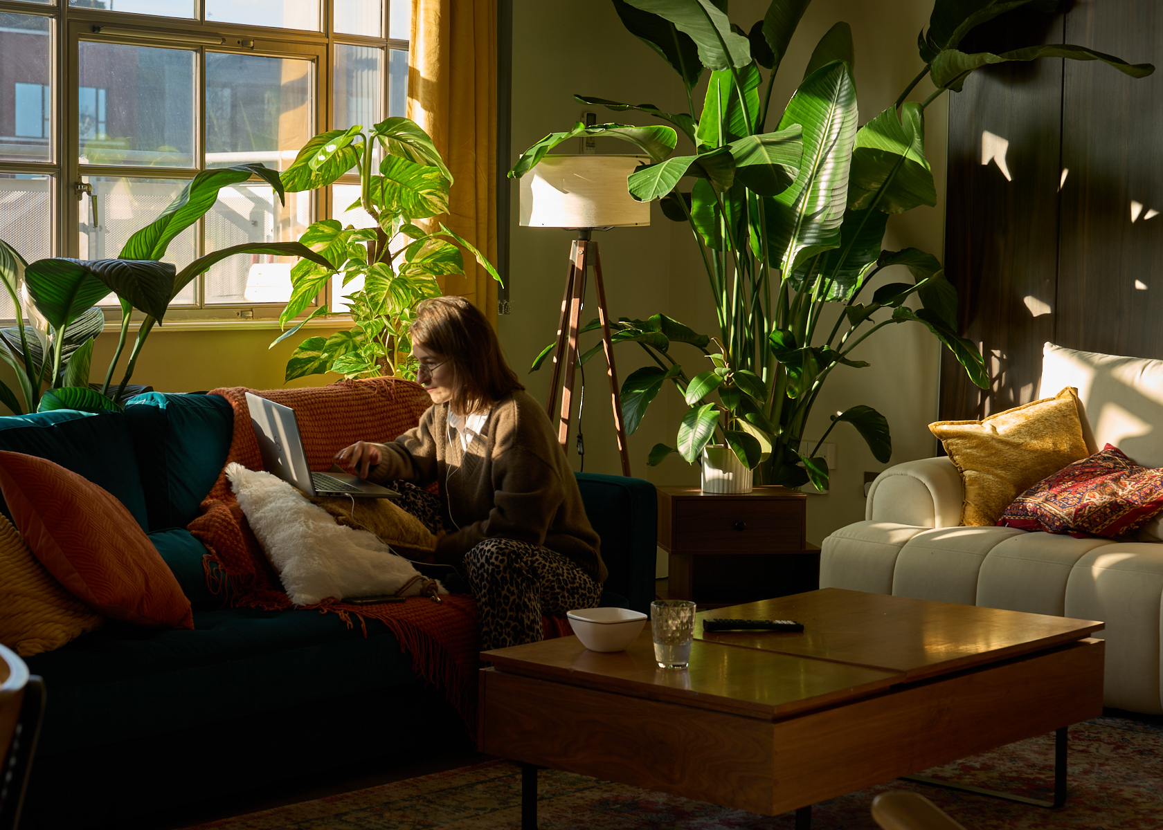 Coworking layout in the open-plan industrial penthouse, Old Street London